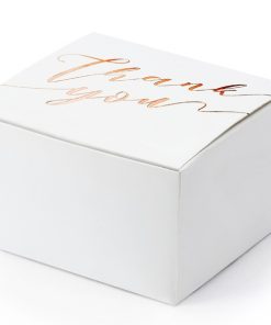 Alternative view of Contenant à dragées-Thank you- Rose gold-Lot de 10