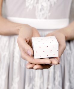 Alternative view of Contenant à dragées petits cœurs - Rose gold - Lot de 10