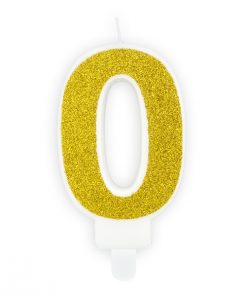 bougie d'anniversaire 0 or