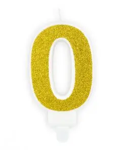 bougie d'anniversaire 0 or