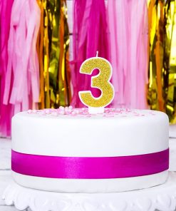 Alternative view of Bougie d'anniversaire-3- Or