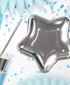 assiette forme étoile argent