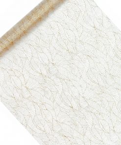 chemin de table feuillage or