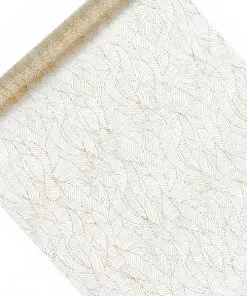 chemin de table feuillage or