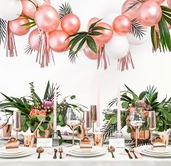 deco mariage bapteme anniversaire rose gold