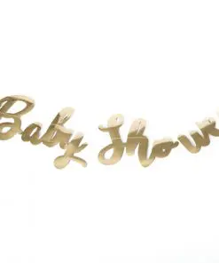 guirlande baby shower or doré