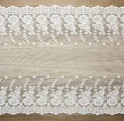 chemin de table dentelle fleurs