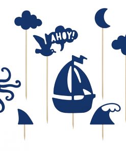 Alternative view of Pics à gâteau - Thème mer - Lot de 9