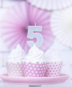 Alternative view of Bougie d'anniversaire-5-Argent