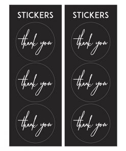 Alternative view of Sac à dragées blanc-Thank you-Lot de 6