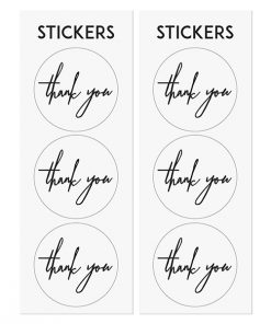 Alternative view of Sac à dragées kraft-Thank you-Lot de 6