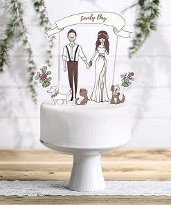 topper cake romantique