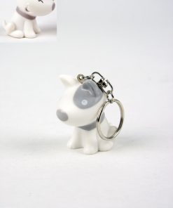 Boite a dragees chien gris turquoise