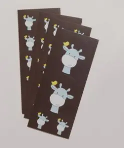 Stickers girafe bleu ciel - Lot de 30