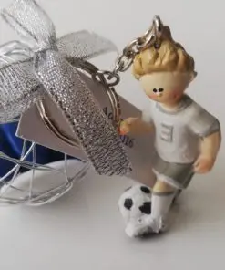 Contenant dragées foot porte clés