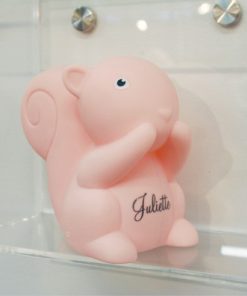 tirelire ecureuil rose poudré deco