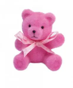 ourson feutrine rose fuchsia