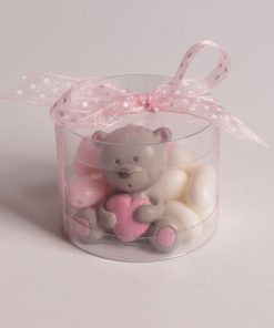 Contenant dragées cylindre transparent