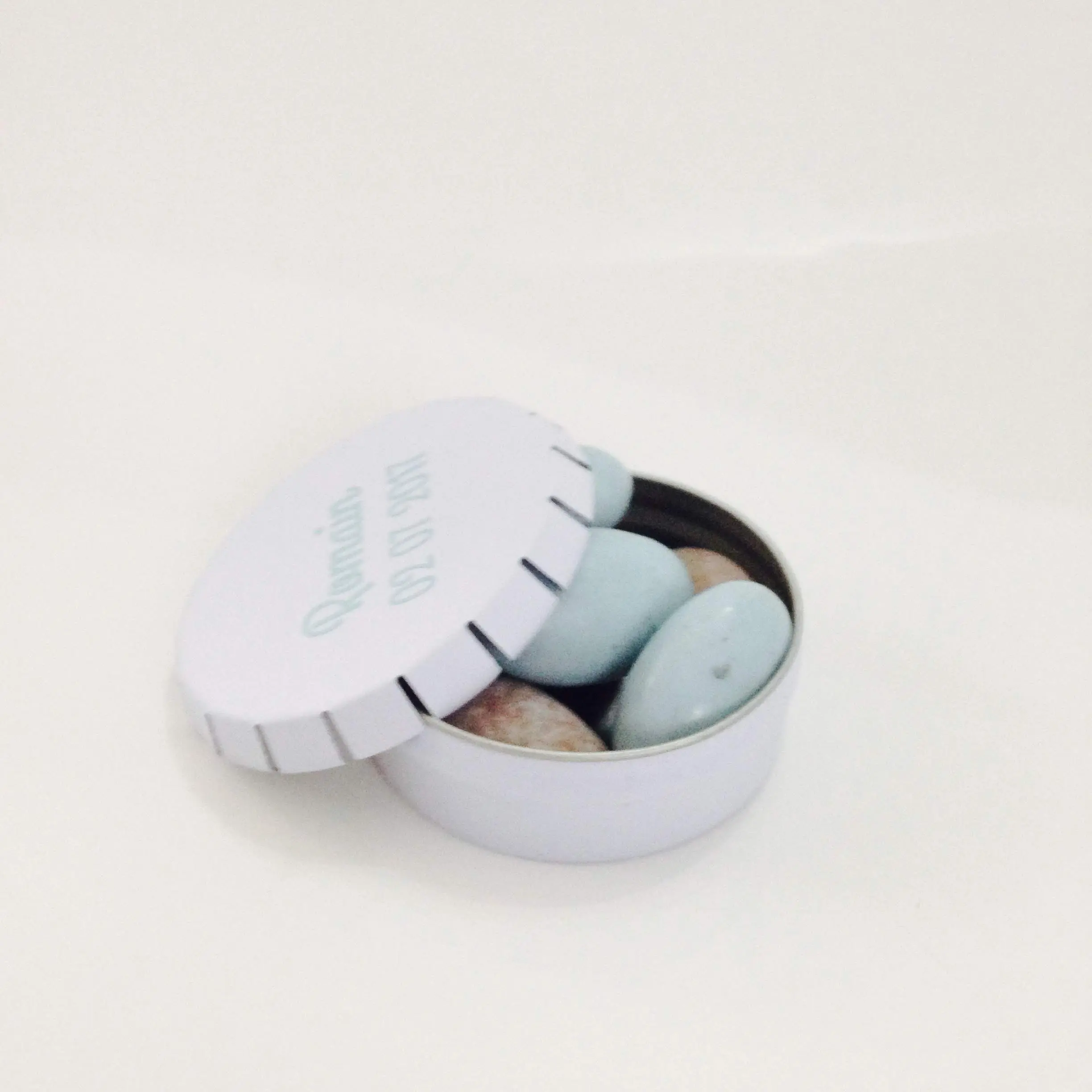 Boite à dragées ronde clic-clac - Rose – Image 4