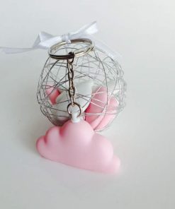 Alternative view of Porte clés Nuage - Rose