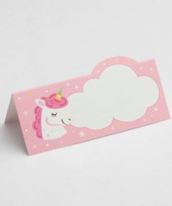 marque-place dragées licorne rose