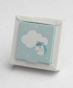 boite à dragées licorne bleu ciel