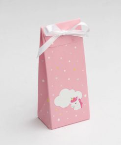 boite à dragées licorne rose