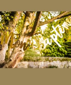 Guirlande mon bapteme or