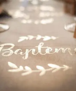 Déco baptême blanc et or