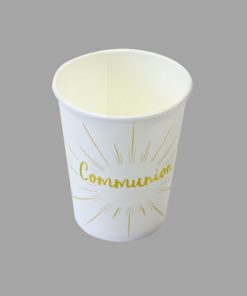 Gobelet blanc et or deco communion