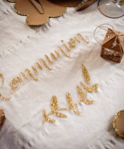 Alternative view of Chemin de table- Organza - "Communion"-Or