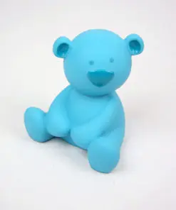 ourson tirelire turquoise