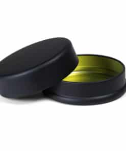 Boite dragees metal rond noir