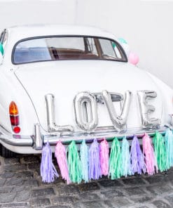 Decoration voiture mariage Rose Gold