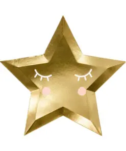 Assiette étoile or