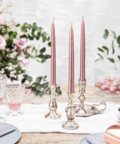 Bougie chandelier Rose gold déco mariage