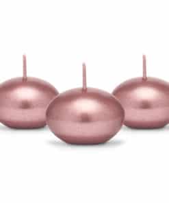 Bougie rose gold déco mariage