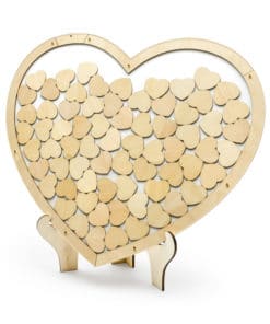 Livre d'or coeur en bois