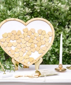 Livre d'or coeur en bois