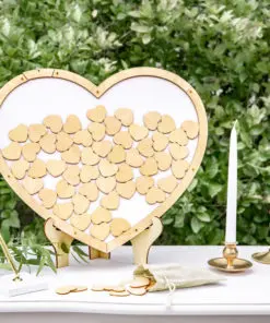 Livre d'or coeur en bois