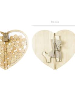 Livre d'or coeur en bois