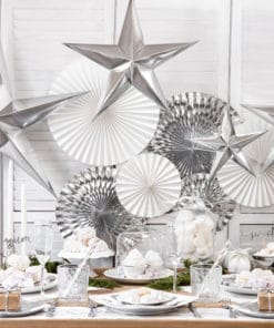 Alternative view of Rosaces à suspendre-Argenté- lot de 3