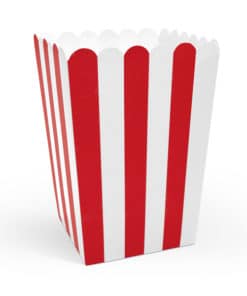 Boite a pop-corn rayure rouge et blanc