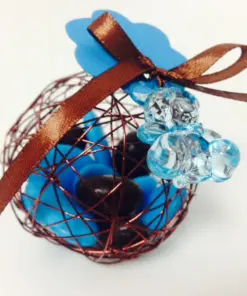 Boule métallique dragees chocolat