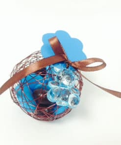 Boule métallique dragees chocolat