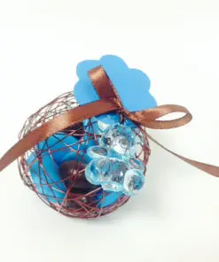 Boule métallique dragees chocolat