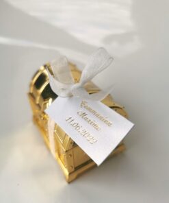 Coffre dragees doré malle au trésor