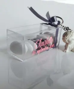 Boite a dragees rectangle plexi