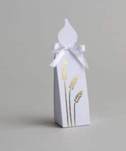 Boite a dragees communion epis de blé bougie