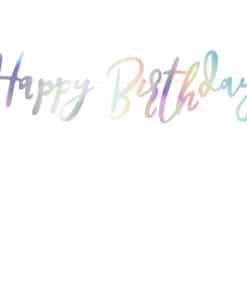 Guirlande happy birthday iriséé